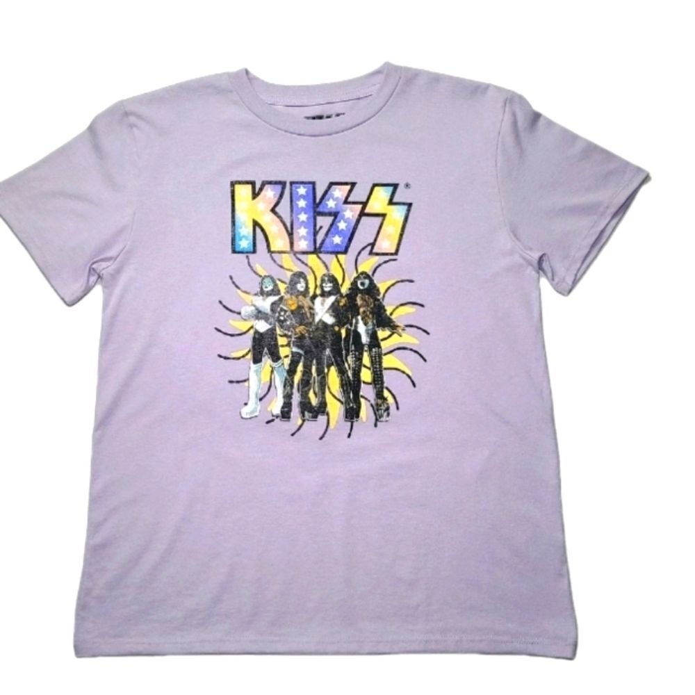 Kiss Kids Graphic T-Shirt Light Purple Oversized Band Tee New With Retail Tags - Picture 10 of 15
